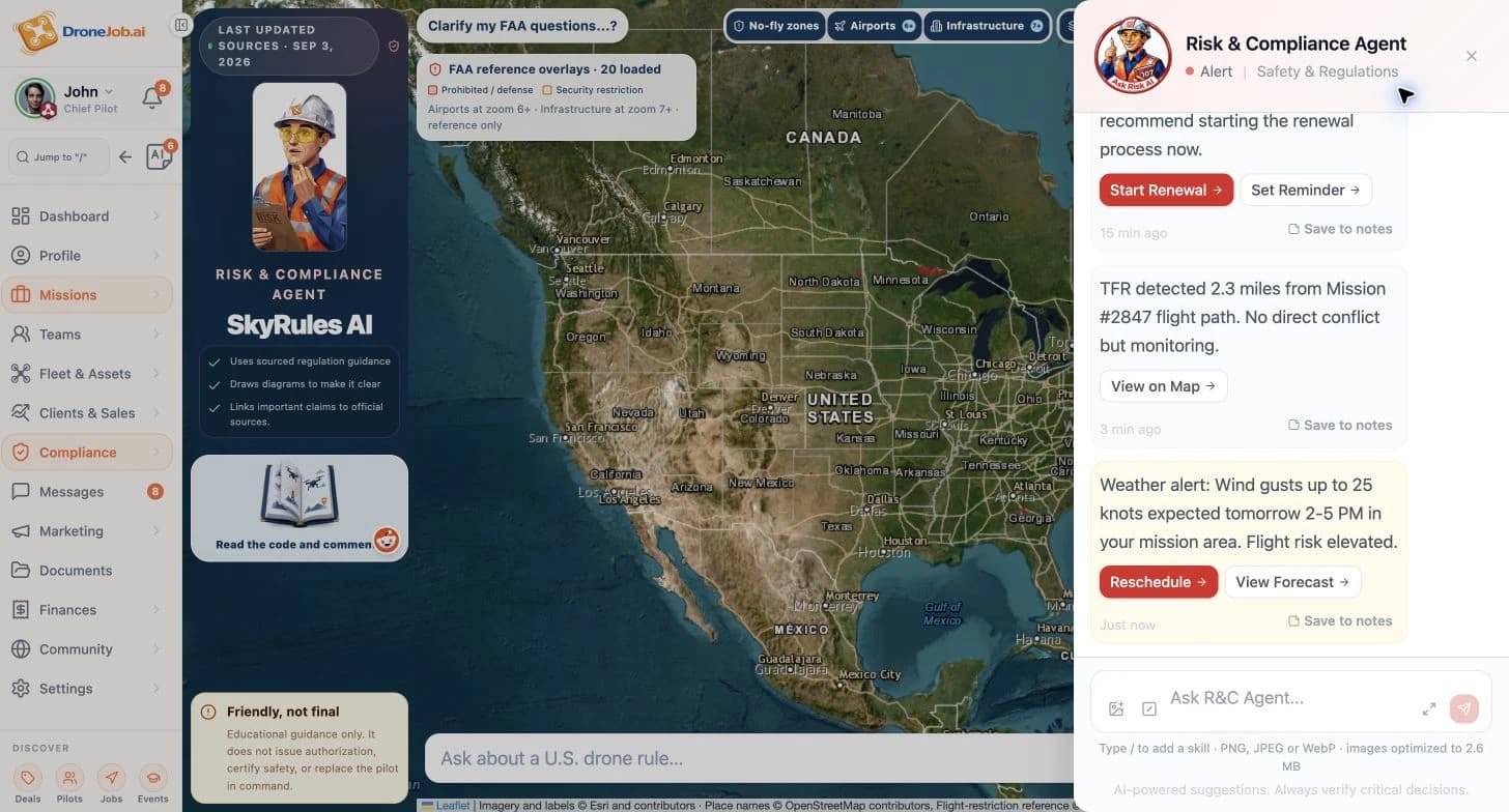 Risk readiness review in a demonstration product workspace.